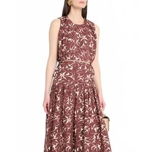 NEW VANESSABRUNO callas abstract-print crop top in brown